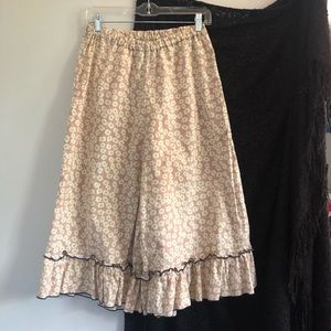 Floral Ruffle Hem Women's Pants